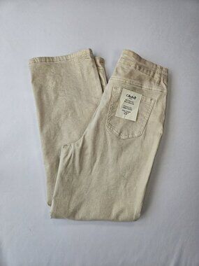 Charlie B Metallic Gold Straight Leg Jeans Shimmer Denim Size 6- NWOT